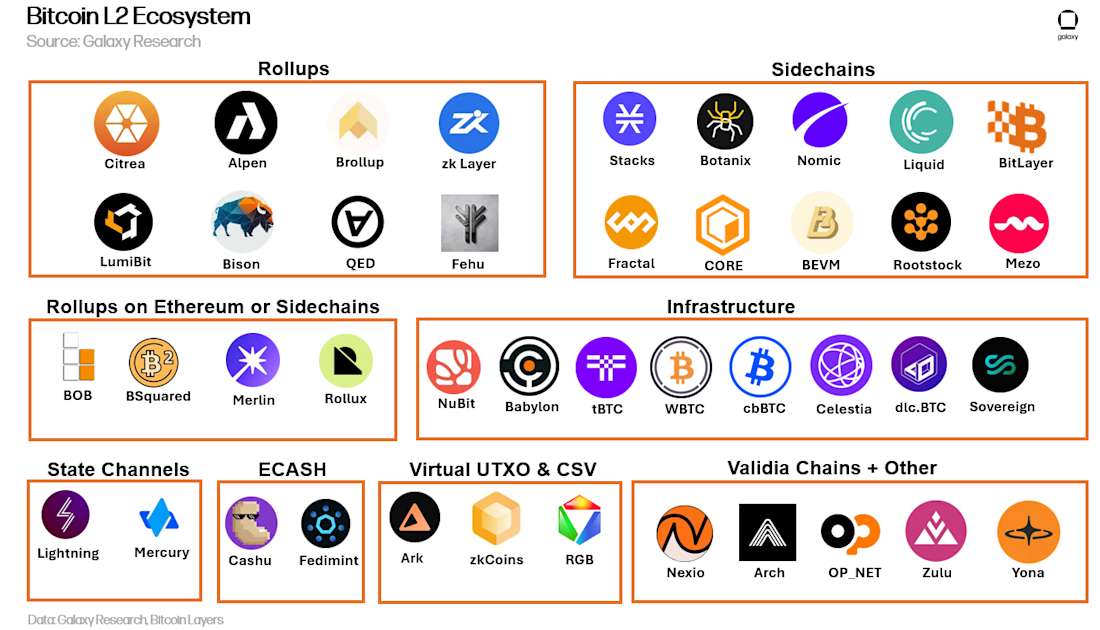 Bitcoin L2 Landscape - Table