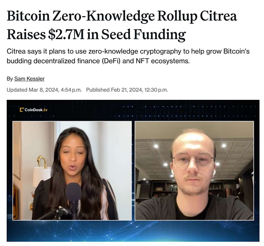 CoinDesk x Citrea